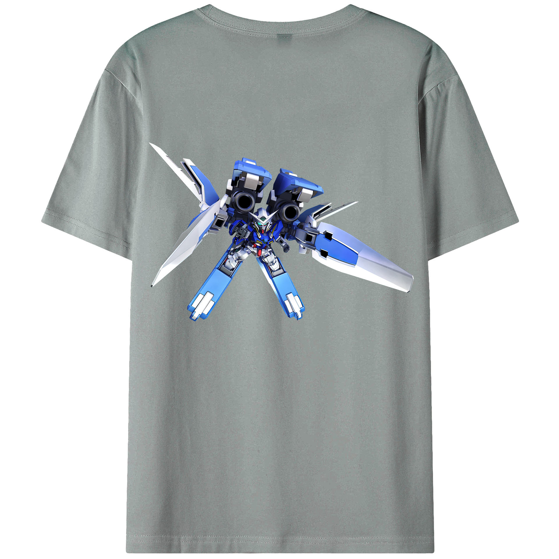 （画像用） 機動戦士ガンダム Mobile Suit Gundam 綿100％ メンズ半袖Tシャツ（バックプリント） 通気性